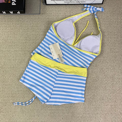 Dot pattern swimsuit two-piece set
