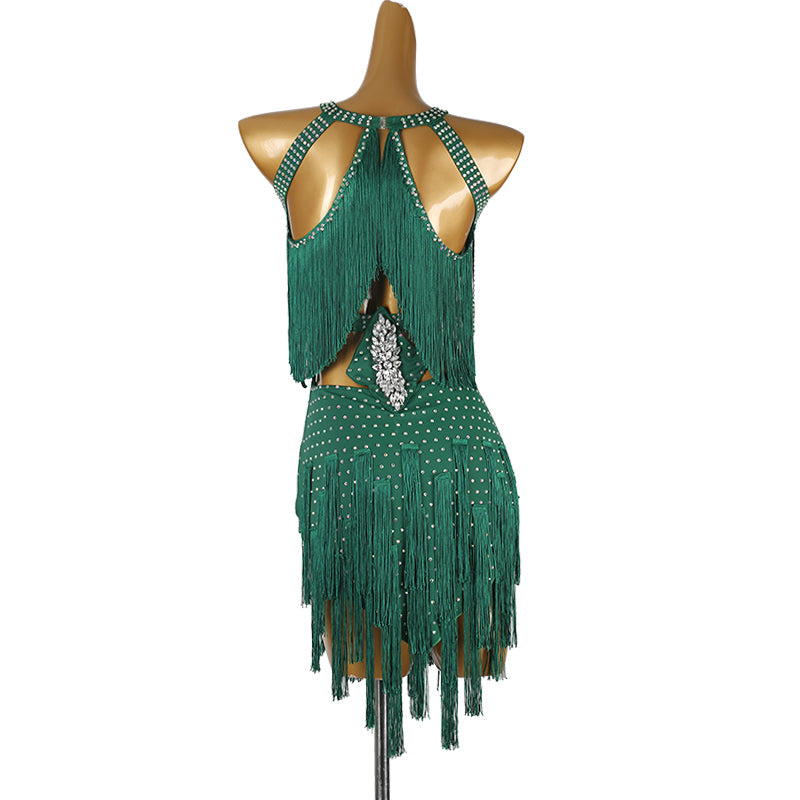 Customisable-Women's Tassel DanceWear Dance Dress Performance Wear
