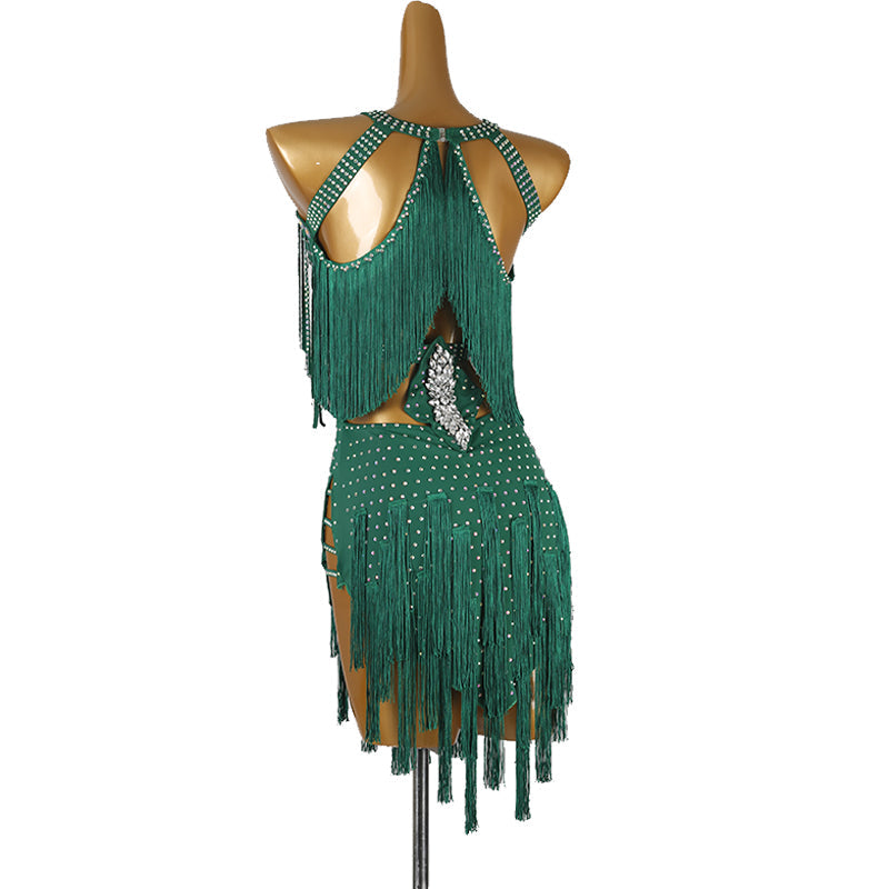 Customisable-Women's Tassel DanceWear Dance Dress Performance Wear