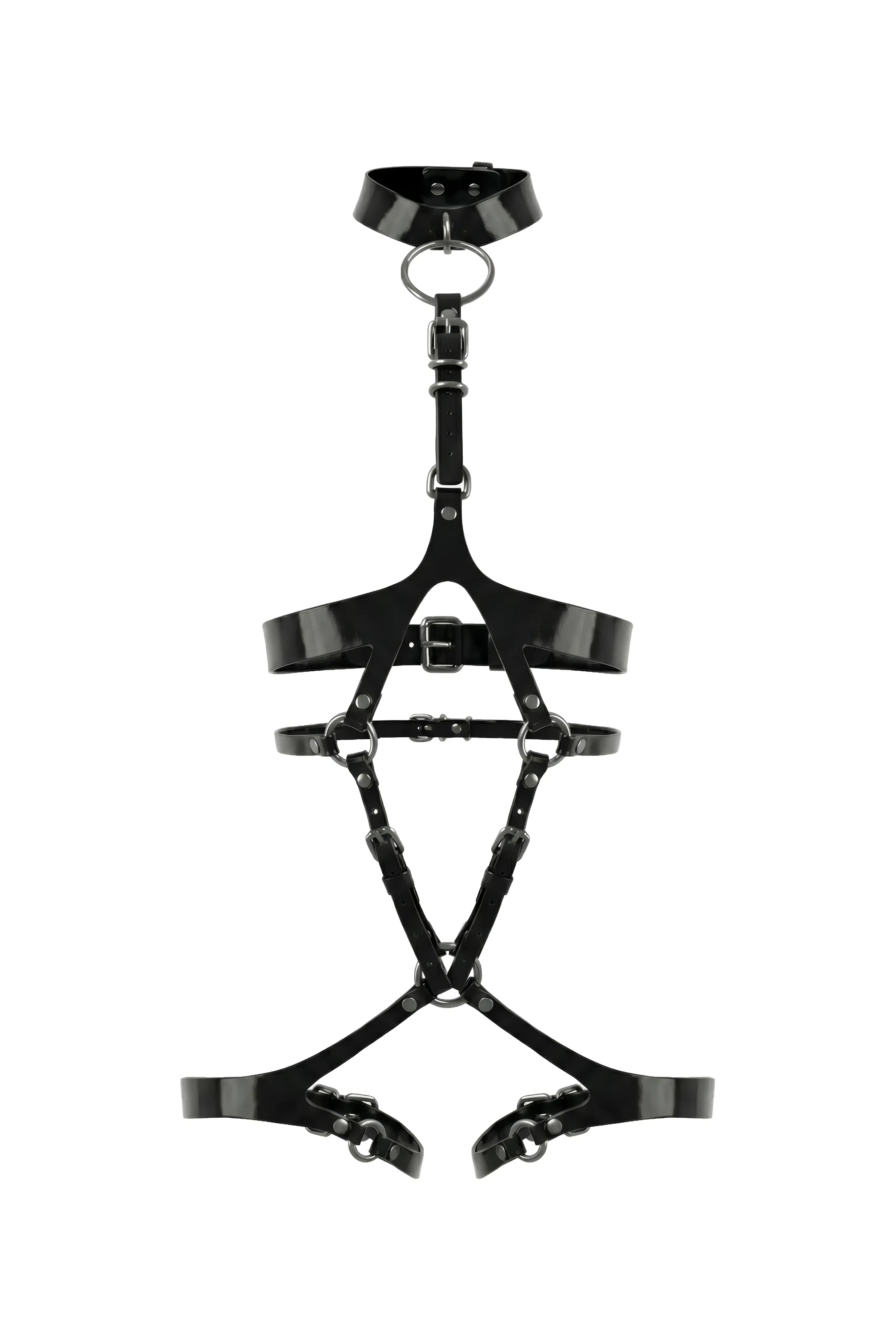 Naela Lacquer Leather Fullbody in Black