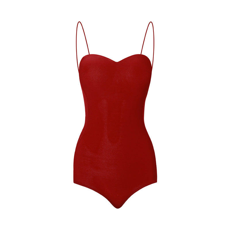 Women's Halter Backless Gymnastics Latin Dance Wear Bodysuit(Including Chest Pads)