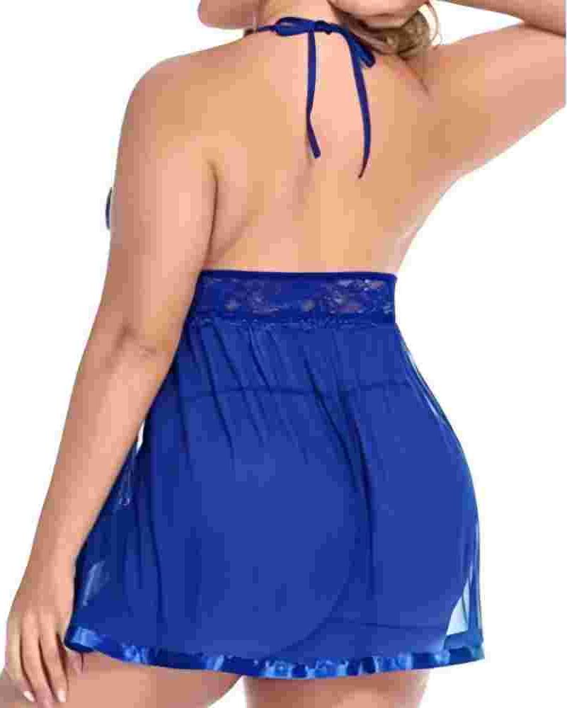 Women's Plus Size Lace Babydoll â€?Mesh Chemise Sleepwear