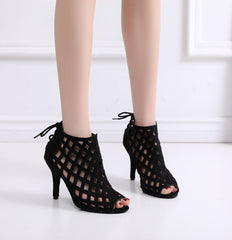 Women's Heels Hollow-out Customized Heel Dance Boots Salsa Dance Shoes