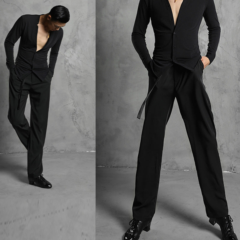 Men's Polyester Latin Pants Dance Wear