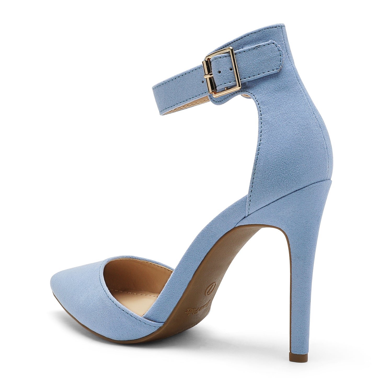 Pointed Toe Ankle Strap Stiletto Pumps