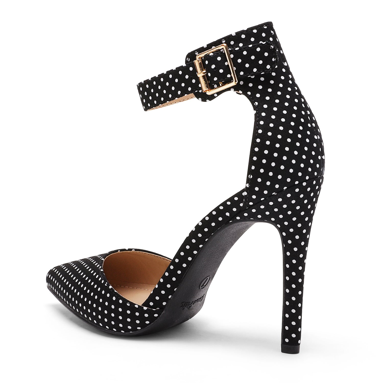 Pointed Toe Ankle Strap Stiletto Pumps