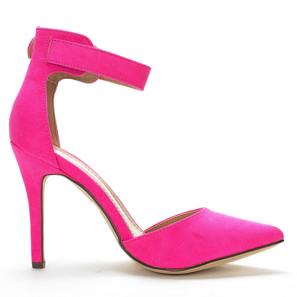 Pointed Toe Ankle Strap Stiletto Pumps