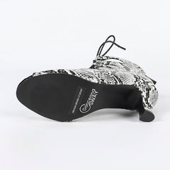 Women's Leatherette Rubber Sole Customized Heel Dance Boots Salsa JazDance Shoes