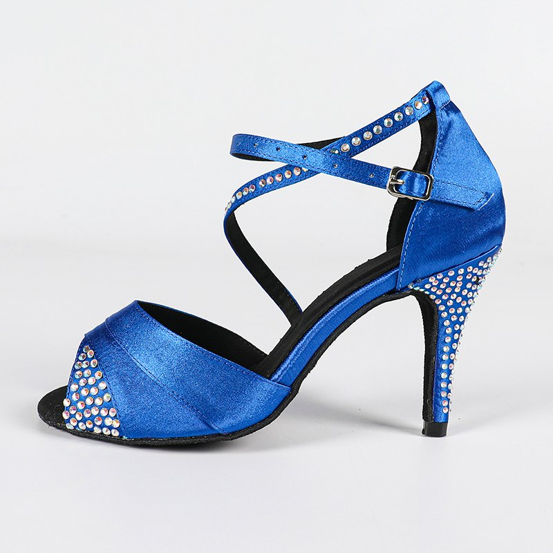 Women's Satin Customized Heel Latin Shoes/Salsa Shoes/Dance Shoes Ballroom Dance Shoes