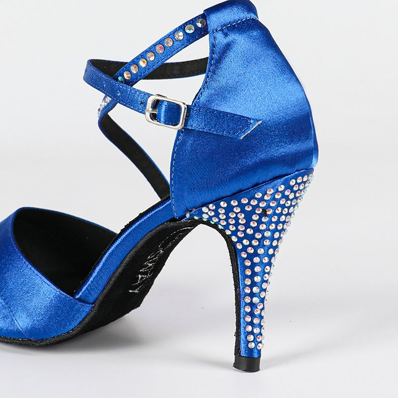 Women's Satin Customized Heel Latin Shoes/Salsa Shoes/Dance Shoes Ballroom Dance Shoes