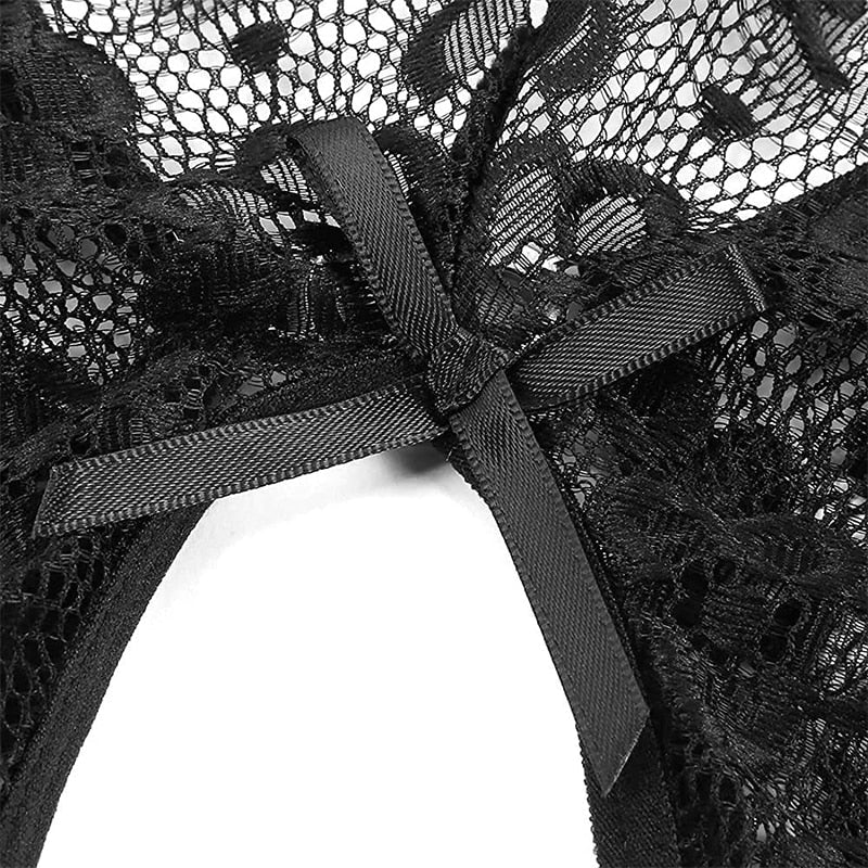 Model LT201Cross Hollow Crotchless Fishnet Bodysuits