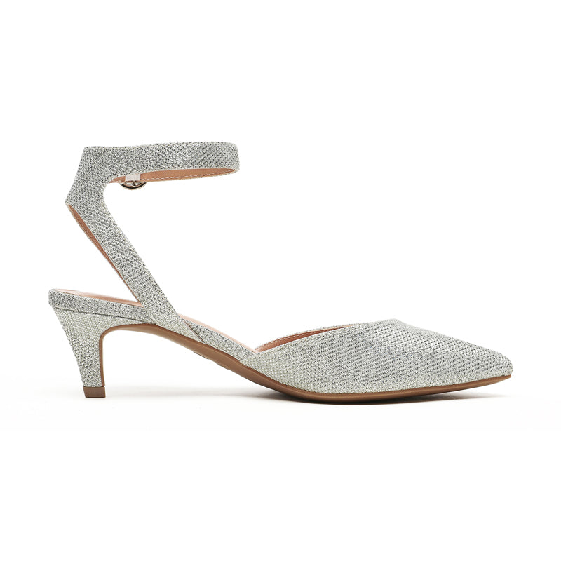 Ankle Strap Low Heel Pumps