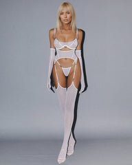 Mesh Shaping Body Set+Gloves+Stockings