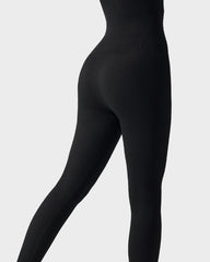 Seamless Square Neck Sculpting Sport Jumpsuit