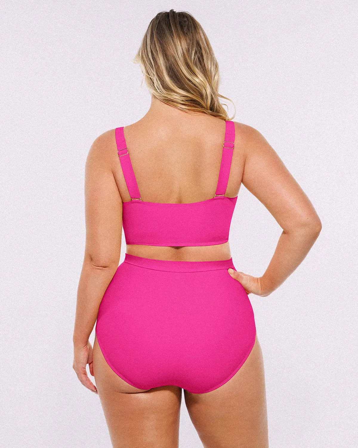 Smart Sculptâ„?Twist-Front Bikini Top & High-Waisted Bottom Set