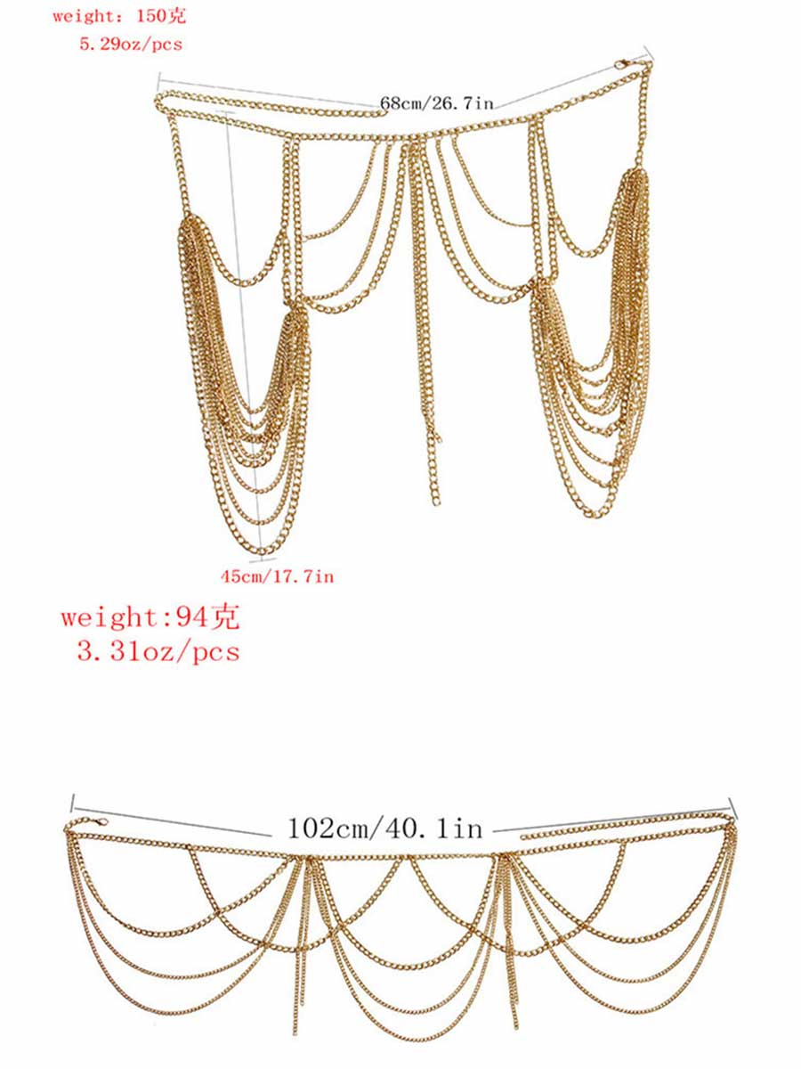 Two-Piece Metal Body Chain