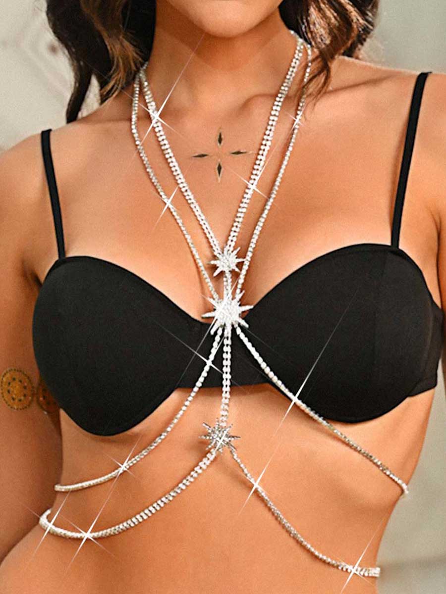 Silver Shining Star Body Chain