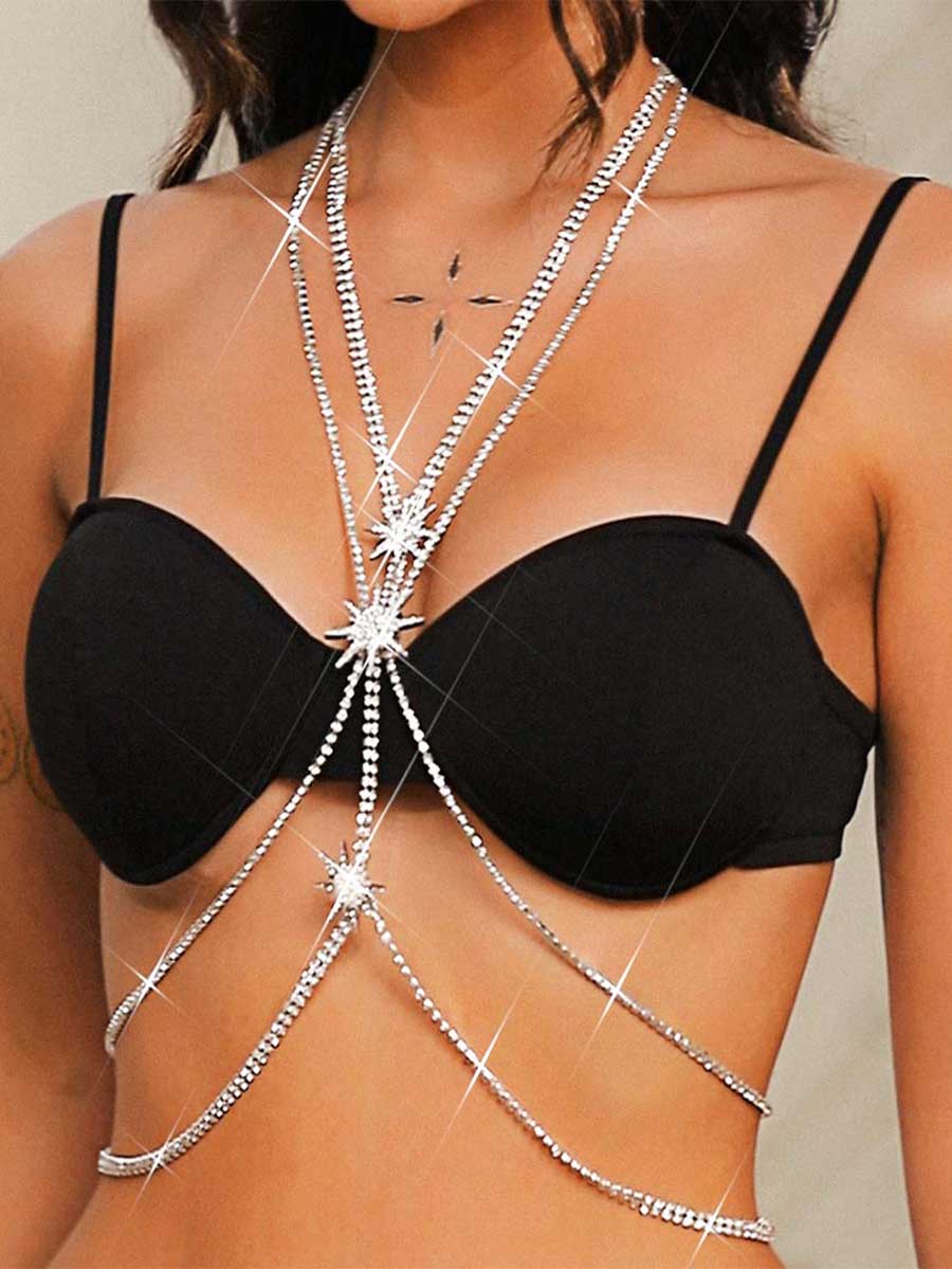 Silver Shining Star Body Chain