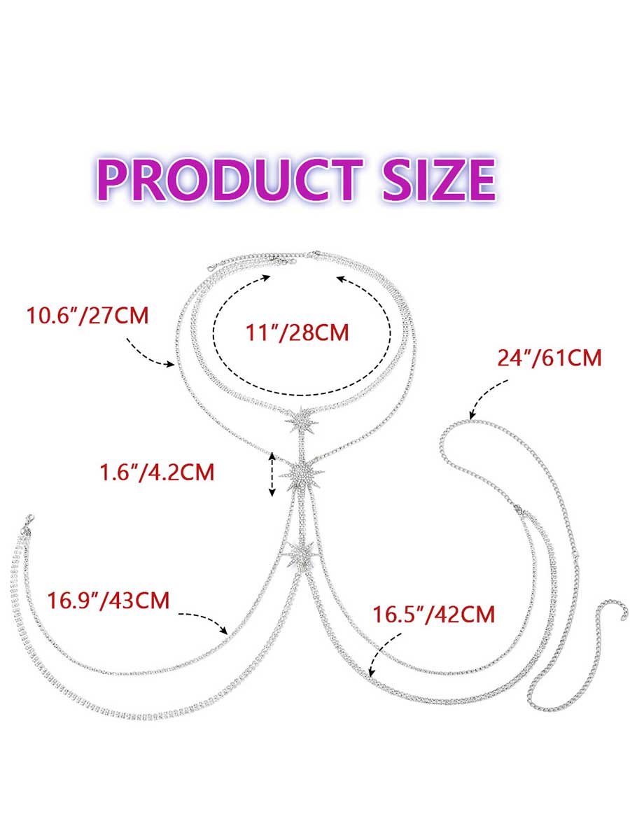 Silver Shining Star Body Chain