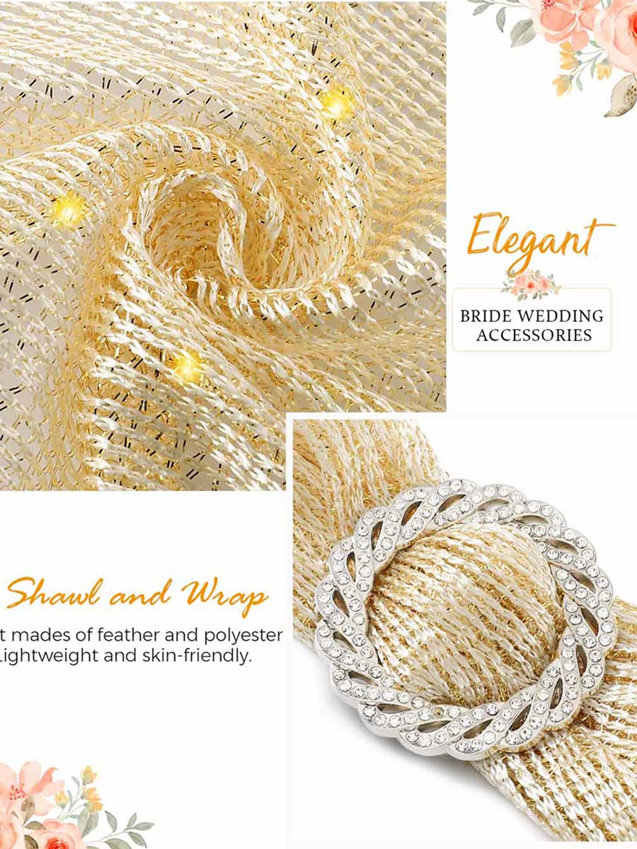 Party Scarf with Crystal Buckle Tassels