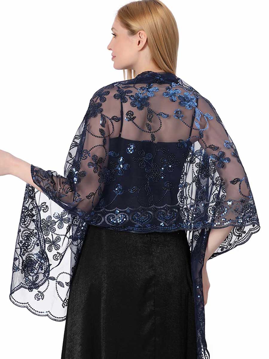 Tassel Party Scarf with Crystal Buckle