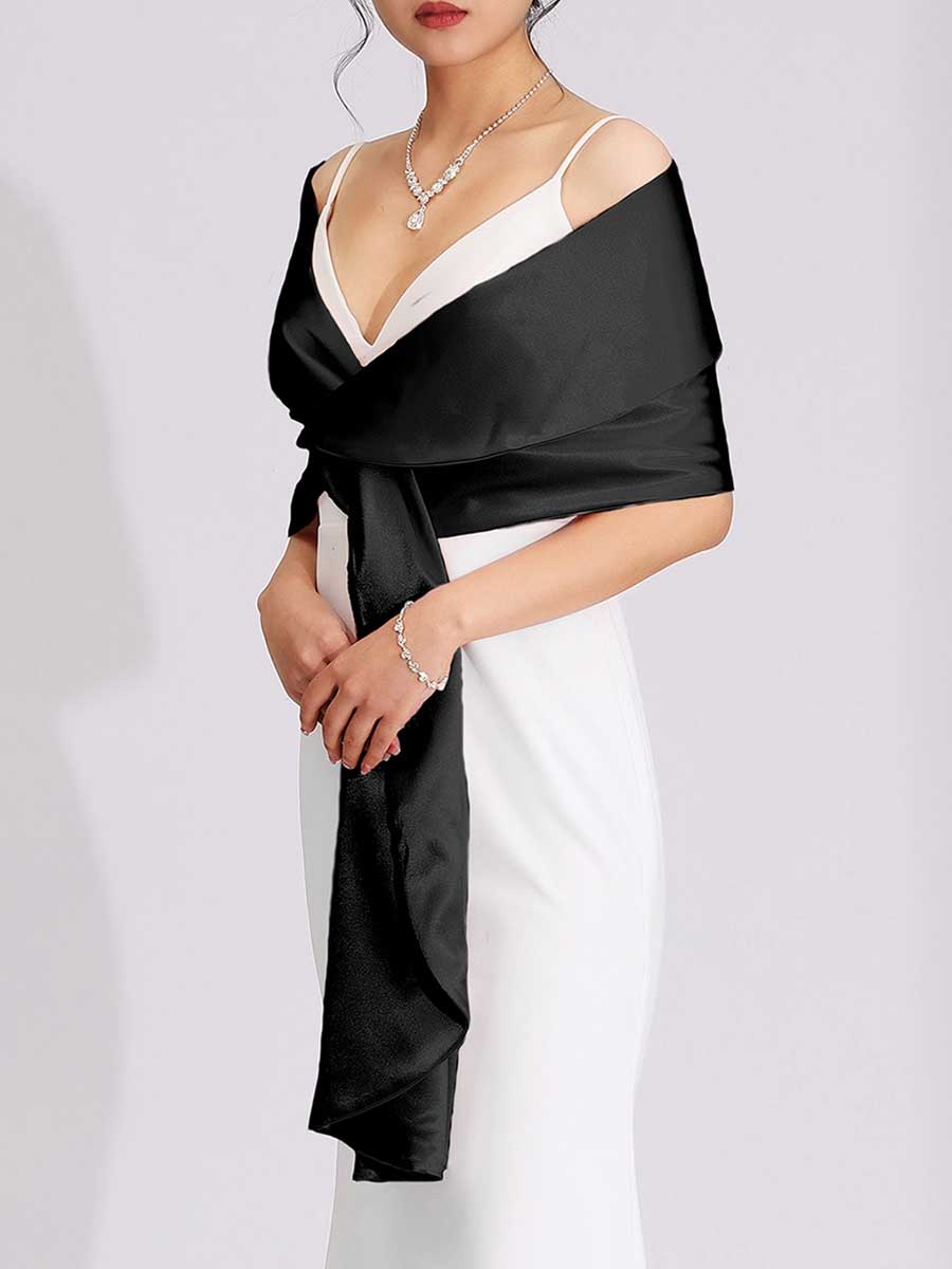 Elegant Party Shawl â€?Silver, Black & Gold Wrap Options