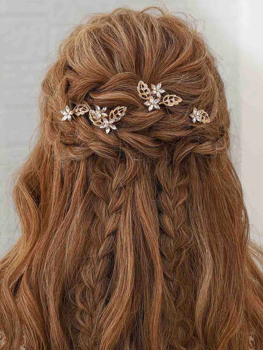 4-Piece Crystal Hairpin Set