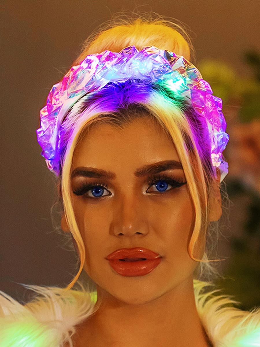 LED Colorful Luminous Headband for Nightclub Parties