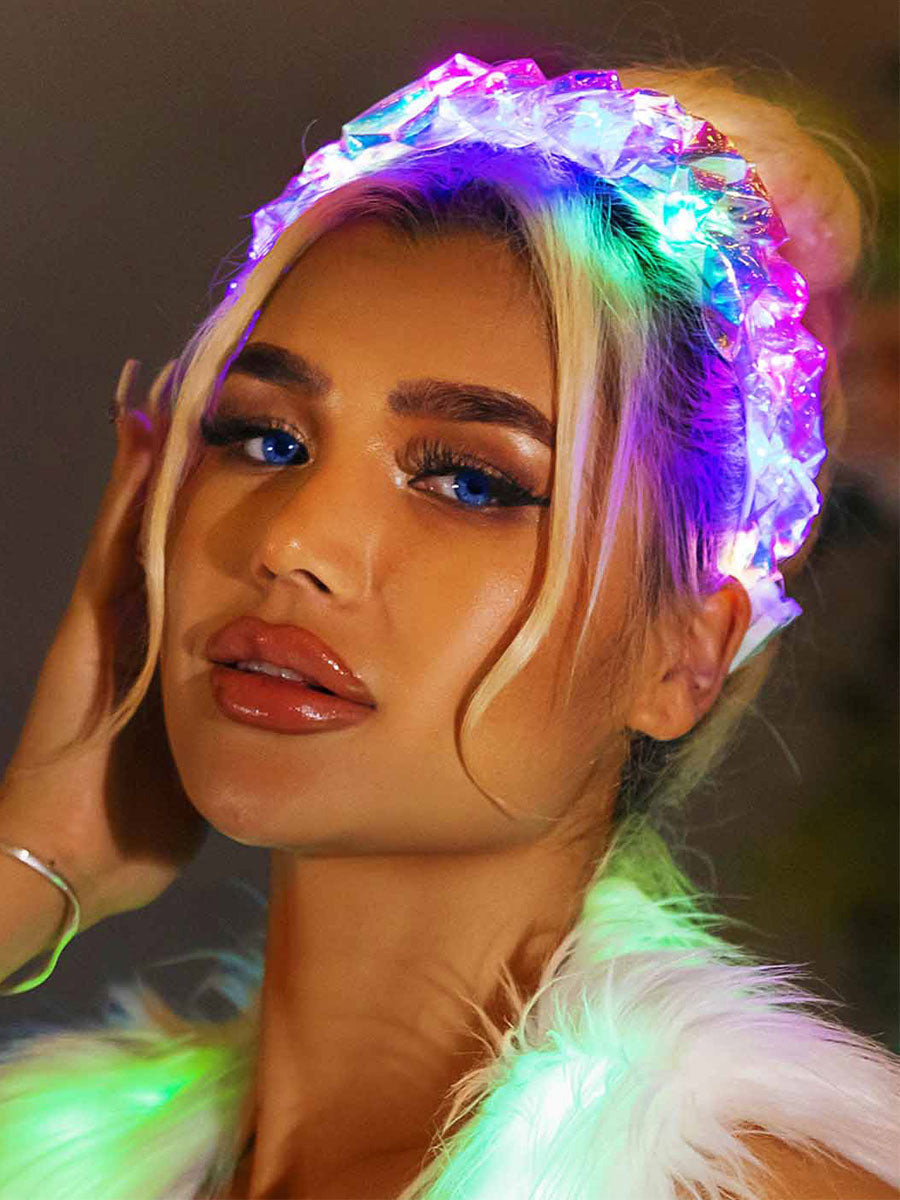 LED Colorful Luminous Headband for Nightclub Parties