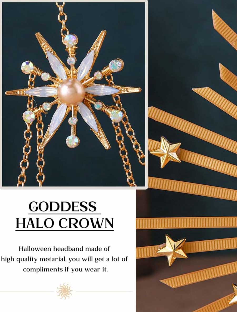 Gold Star Goddess Crown