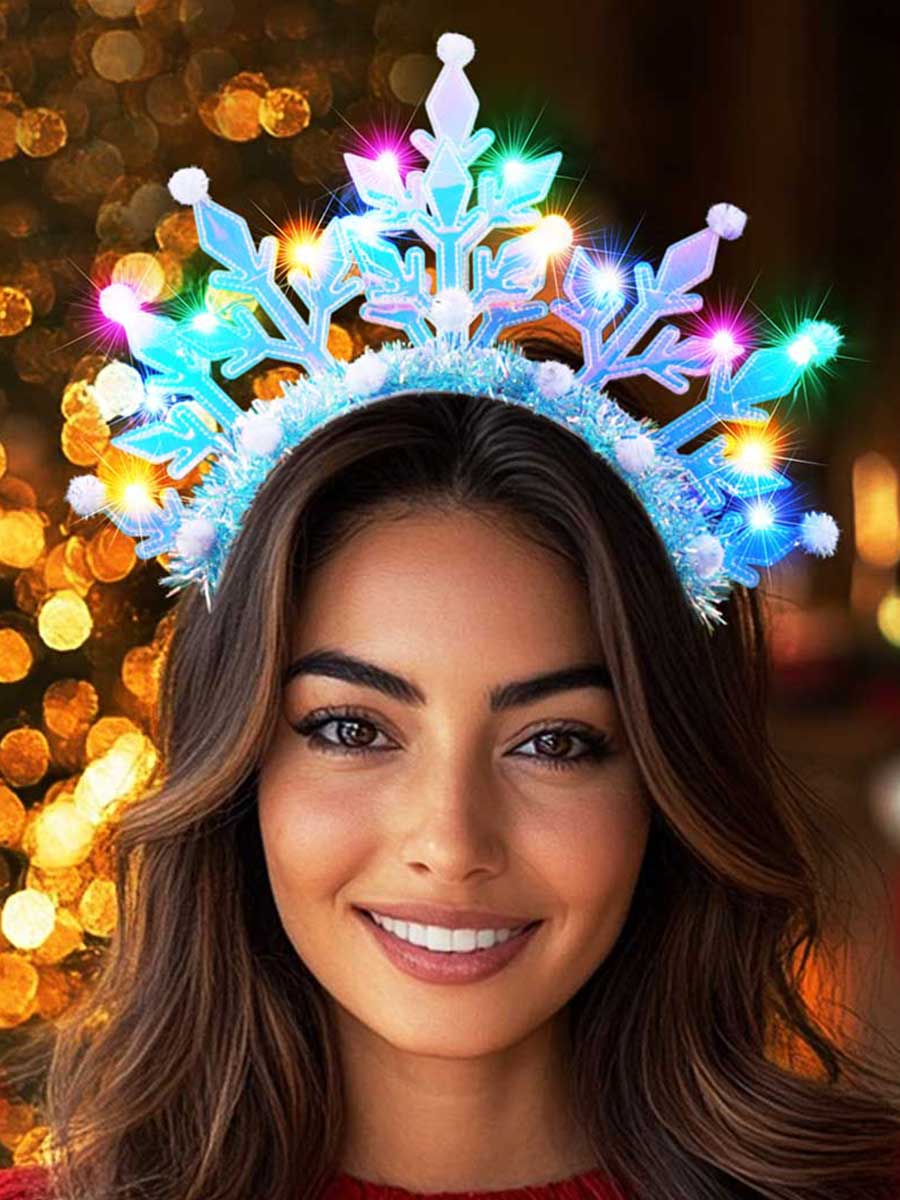 Flashing Snowflake LED Headband
