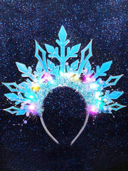Beaded Snowflake LED Hair Accessory