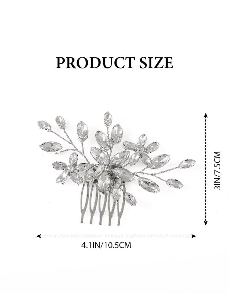 Sparkling Silver Rhinestone Hair Comb