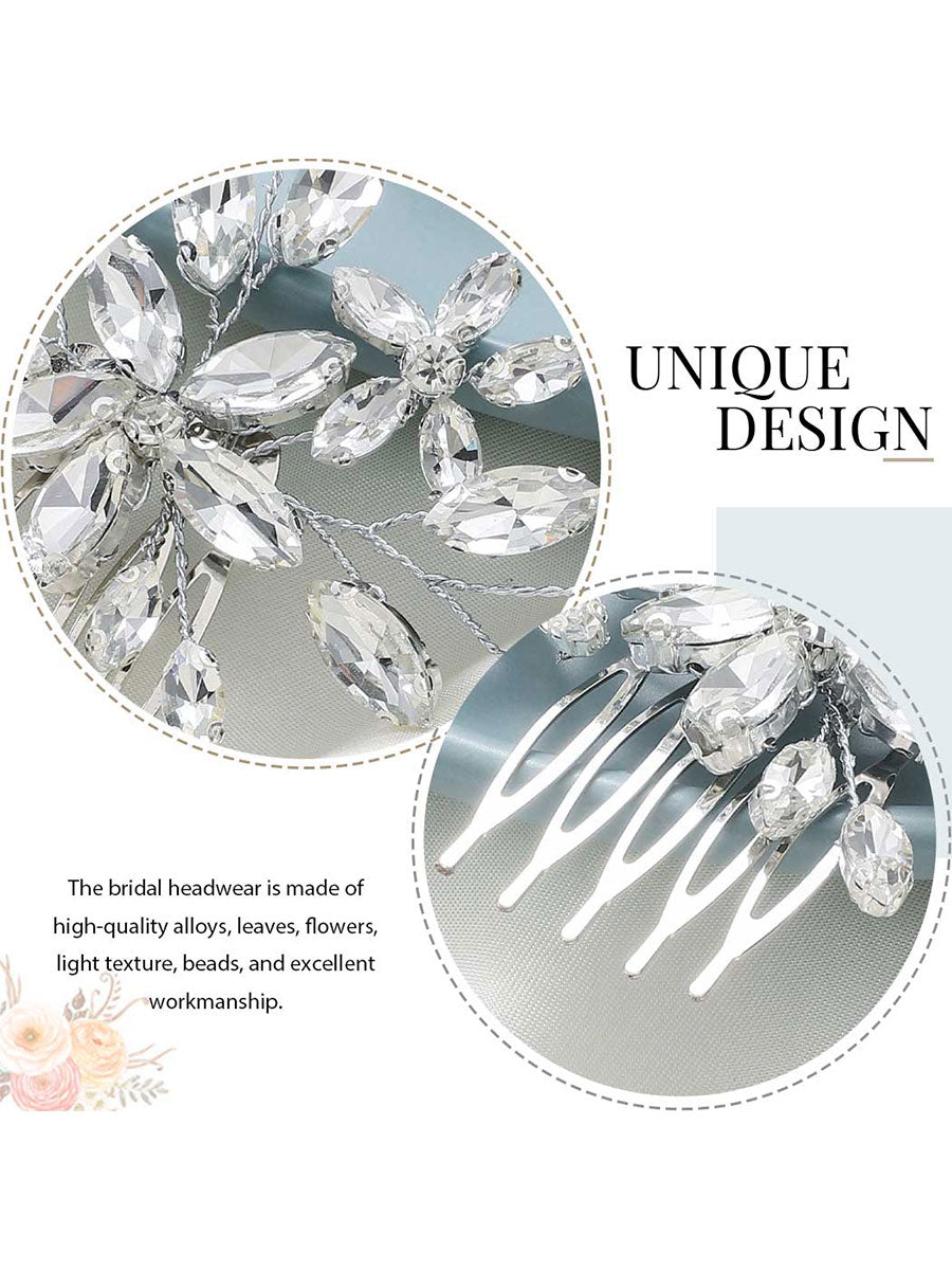 Sparkling Silver Rhinestone Hair Comb