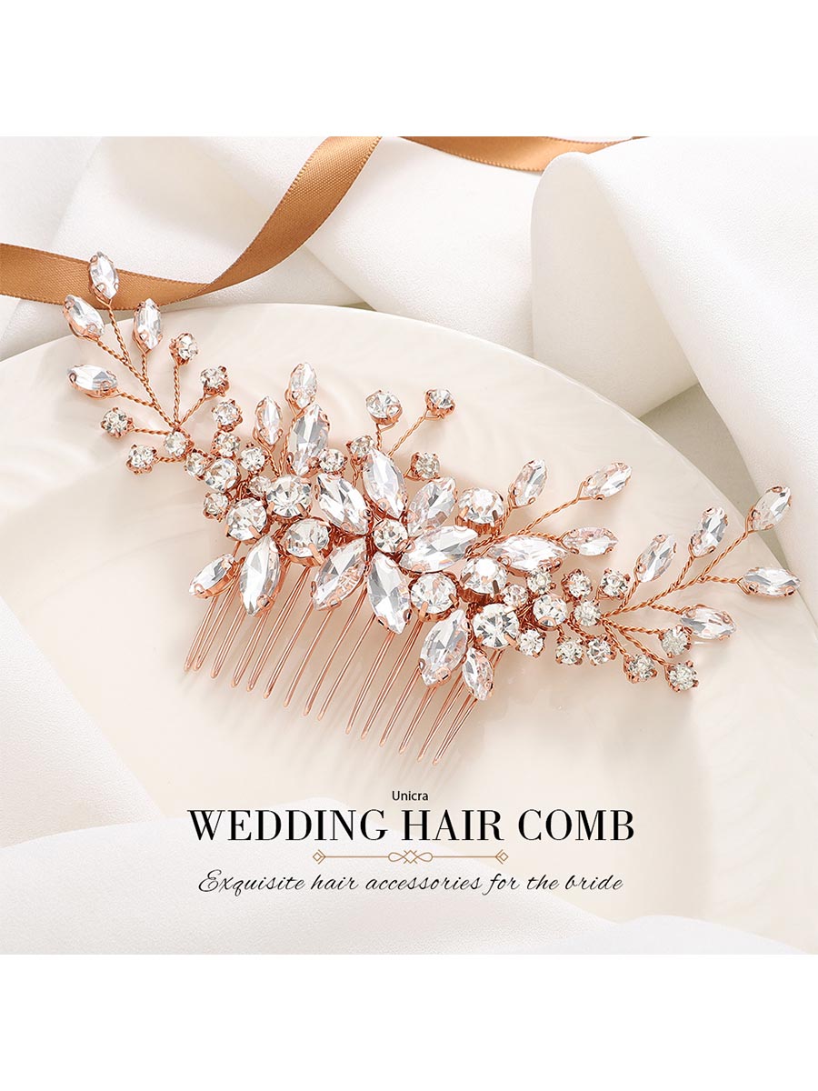 Sparkling Crystal Flower Wedding Hair Comb