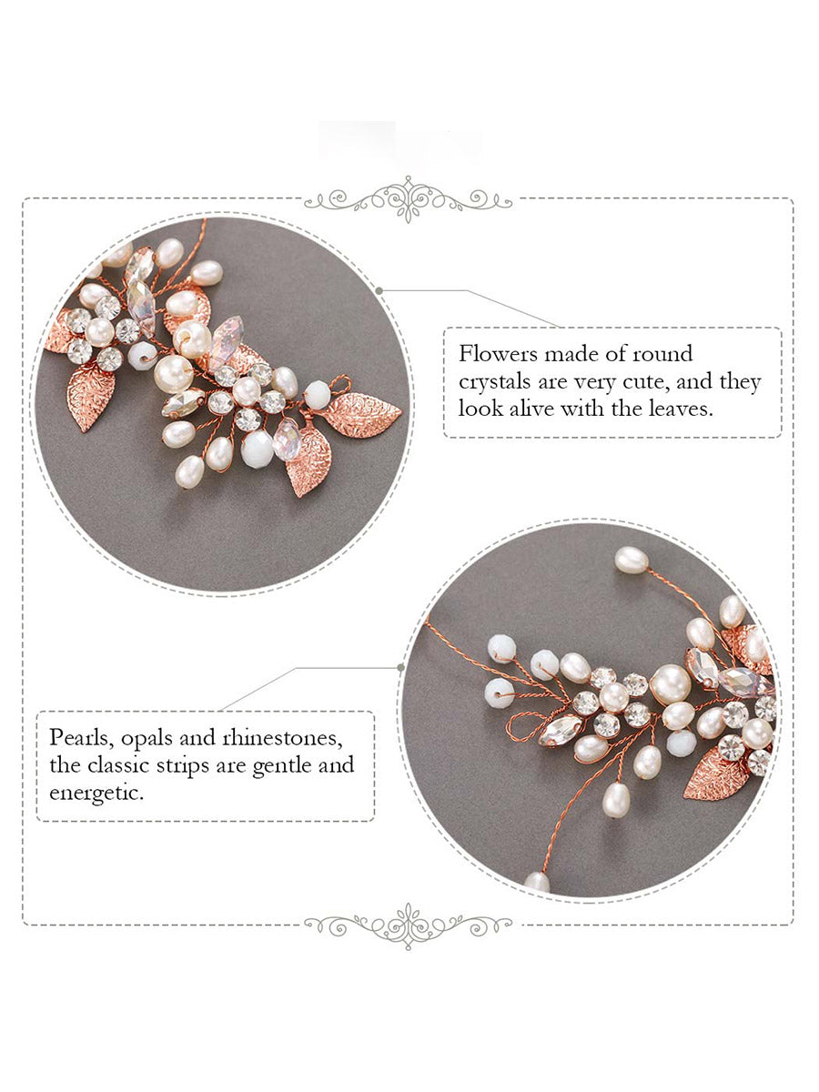 Vine Pearl Leaf Wedding Hair Accessories