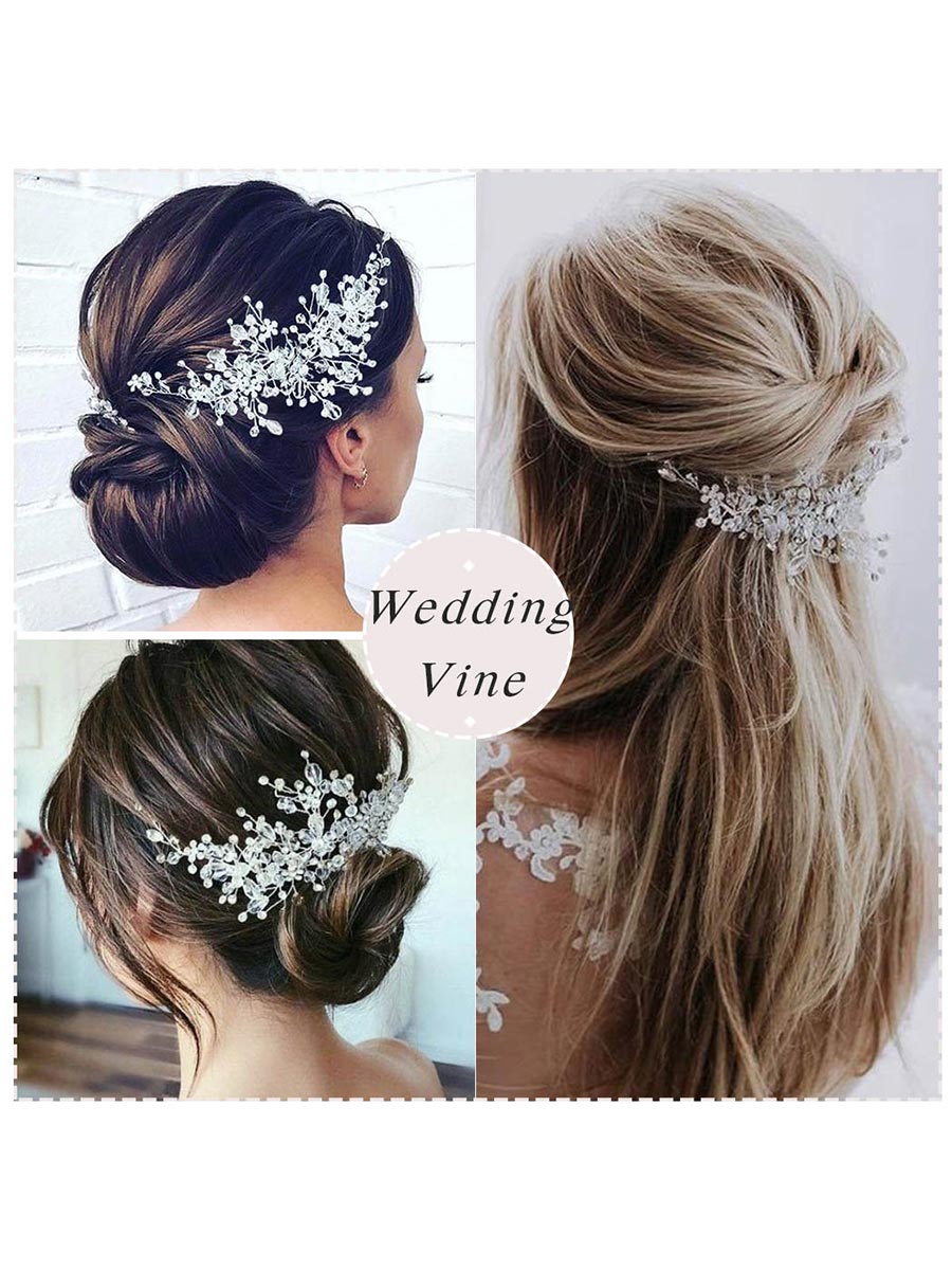 Crystal Vine Hair Accessories for Weddings