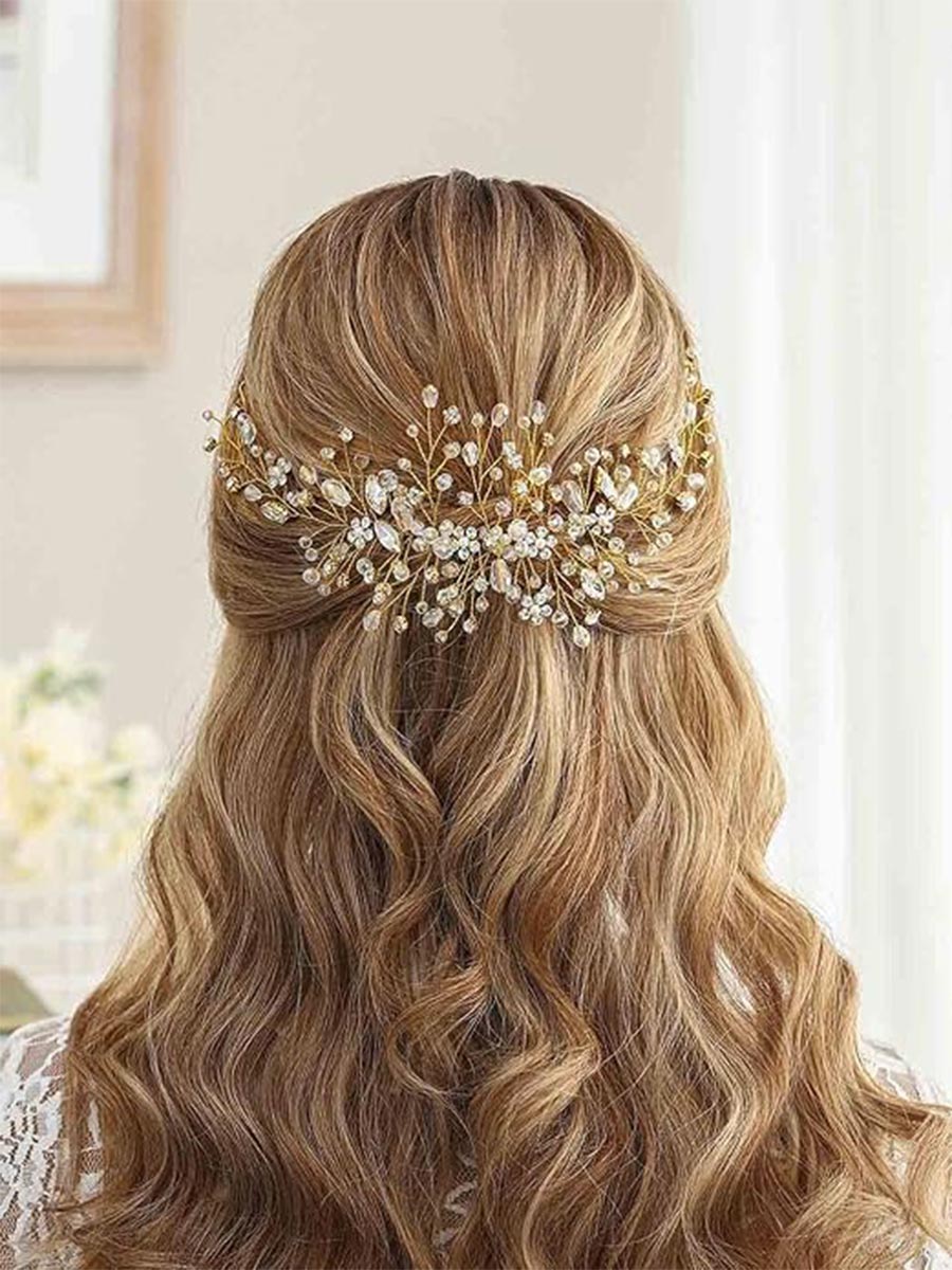 Crystal Vine Hair Accessories for Weddings