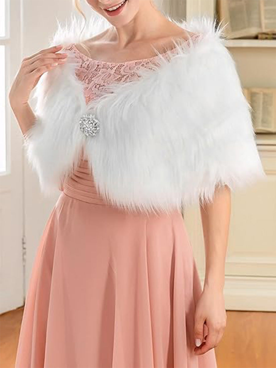 Winter Faux Fur Shawl