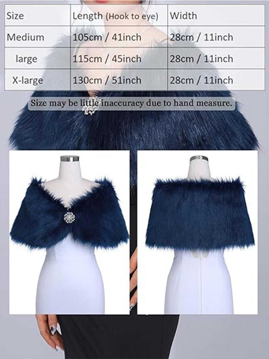 Winter Faux Fur Shawl
