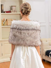 Faux Fur Shawl for Winter Weddings