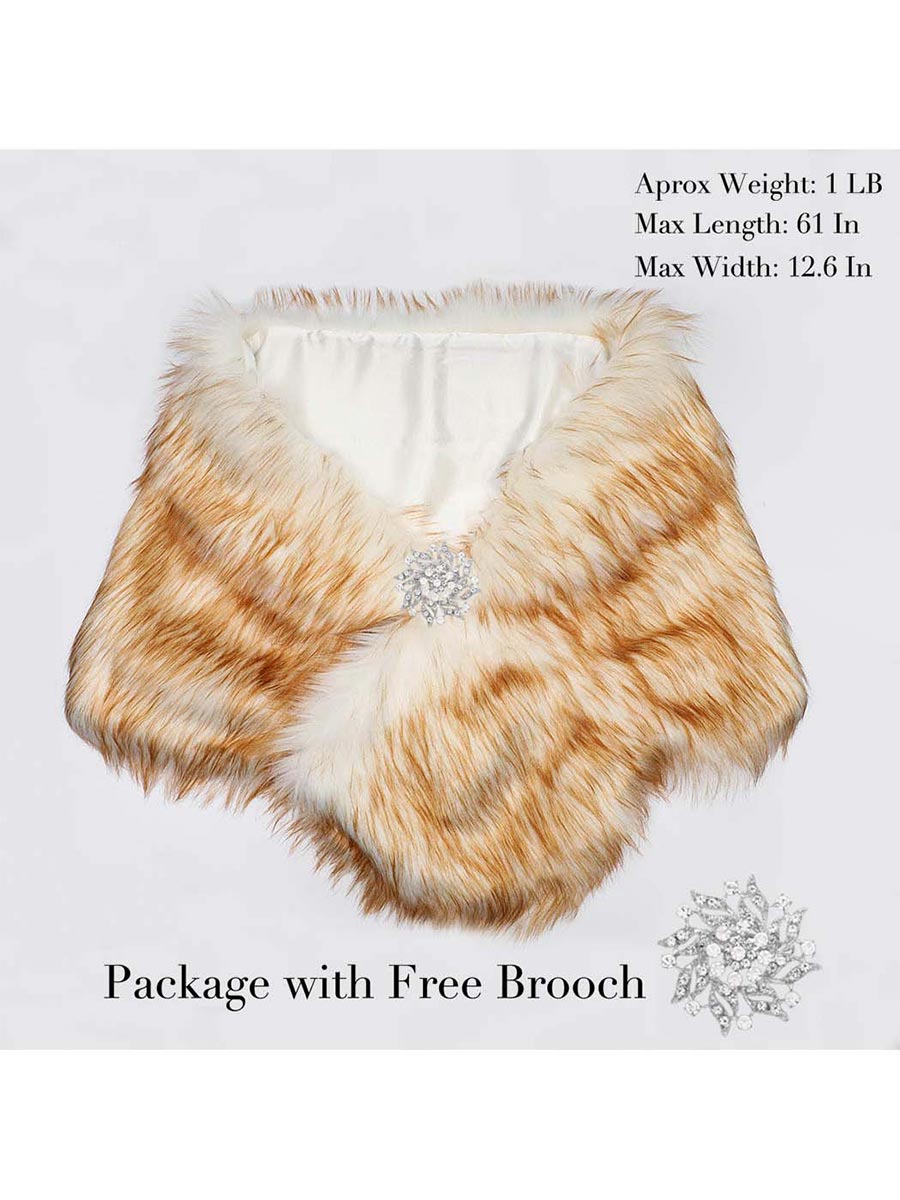 Faux Fur Shawl for Winter Weddings