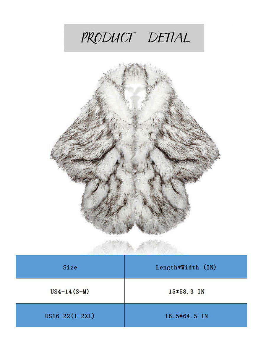 Faux Fur Shawl for Winter Weddings