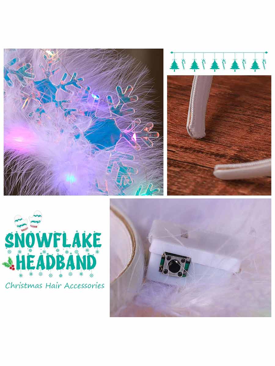 Snowflake LED Light-up Headband