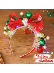 LED Headband with Red Bow and Colorful Balls