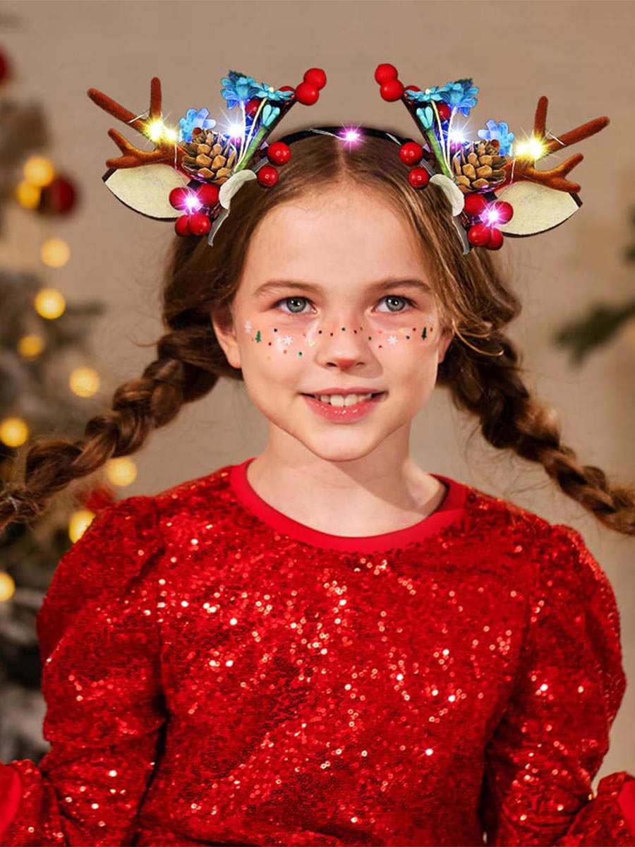 Cute LED Reindeer Horn Headband