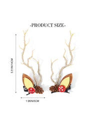 2-Pack LED Reindeer Antler Hair Clips