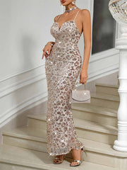 Summer Mesh Mermaid Sequin Gown