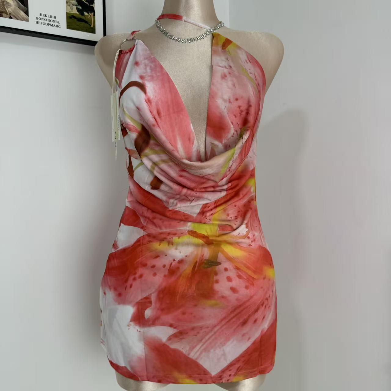 Backless Spaghetti-Strap Dress