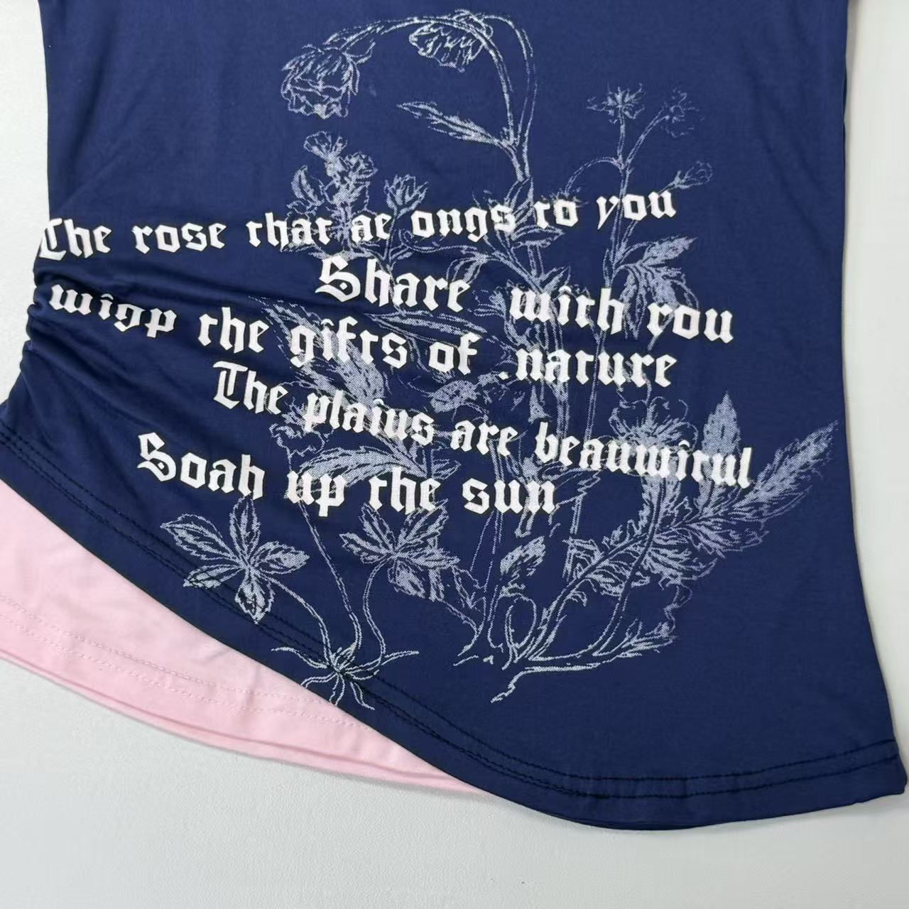 Two-piece off-the-shoulder short-sleeved T-shirts